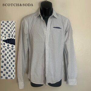Scotch & Soda Long Sleeve Shirt Small Gently worn 100% cotton 19" armpits